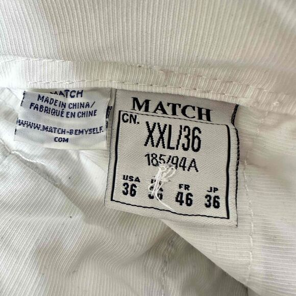 Matchstick Shorts Mens Size XXL/36 White Navy Blue Plaid Cargo Knee Length - Picture 2 of 10